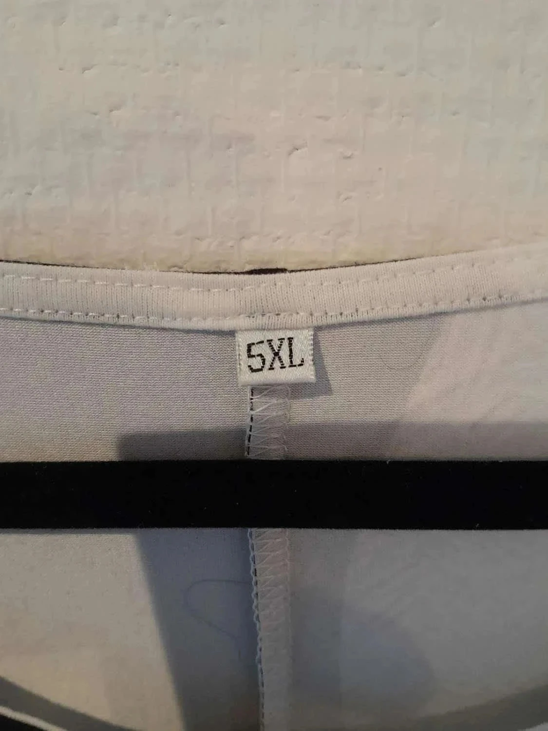 Túnica assimétrica, mulher, tamanho 5XL cores Preto, branco e cinza – photo 3